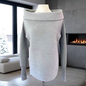 New! VICTORIA BECKHAM Ribbed Lana Wool Heavy Sweater Size M
